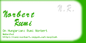 norbert rumi business card